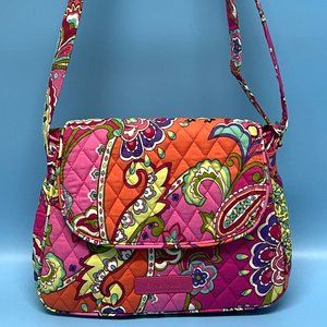 VERA BRADLEY Crossbody Pink Multicolor Floral Quilted Pocket **EUC** LOOKS NEW!!